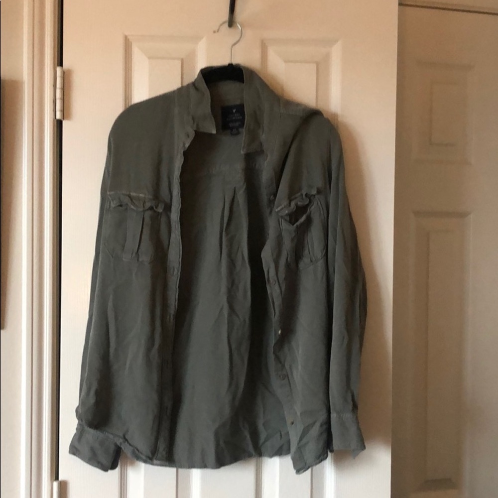 Army Green Button Down